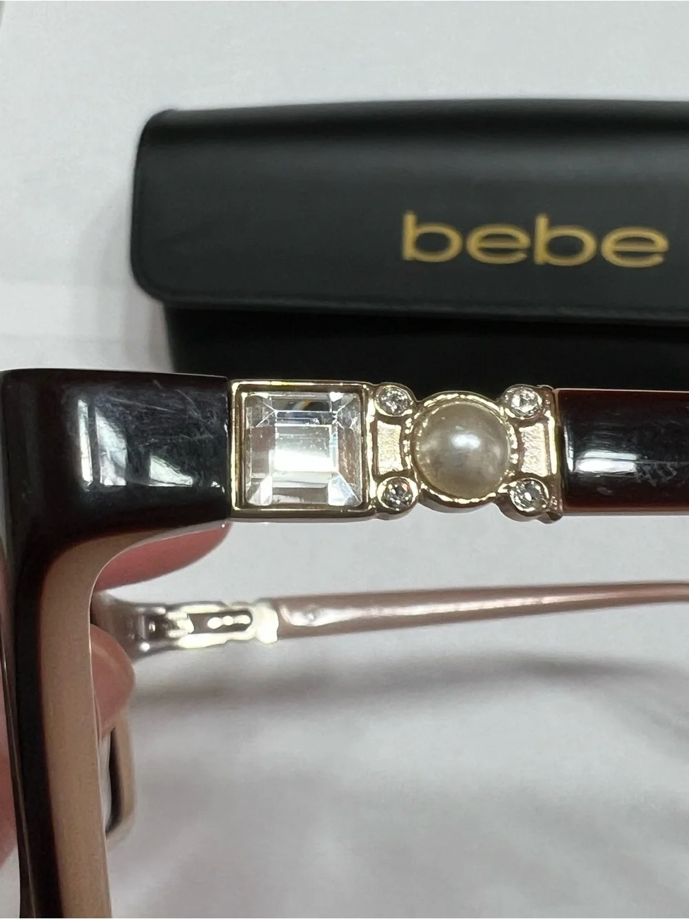 bebe 5133 Two-Tone Brown and Nude Square Optical Glasses